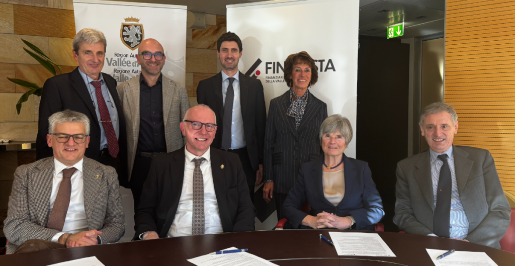 Finaosta investe in Bio4Dreams / Pietro Conti, Mattia Michele Sisto, Herbert Tovagliari, Elisabetta Borello, Luigi Bertschy, Renzo Testolin, Laura Ferro, Marco Linty